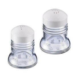 Westmark Salz- und Pfefferstreuer-Set, Fassungsvermögen: je 40 ml, Glas/Kunststoff, Paris-Standard, Weiß/Transparent, 63062270
