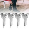 4Pcs Butterfly Tassel Shoes Buckle Ladies Boots Decorative Flower Claw