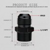 10AN Male Flare to 1/2" NPT Pipe Fitting Adapter Aluminum