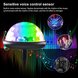 KaiDengZhe Romantic Auto USB Mini Disco Light Party Lights Sound Activated Flexible Multi-Color Car Atmosphere Decorations Lamp Magic Strobe Light for Car, Bedroom, Party, Ceiling(Pack of 1)