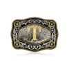 YOQUCOL Western Belt Buckle Initial Alphabet Letter Cowboy Rodeo Belt