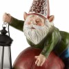 Accent Plus HOME GARDEN FANTASY DECOR GNOME ON MUSHROOM SOLAR