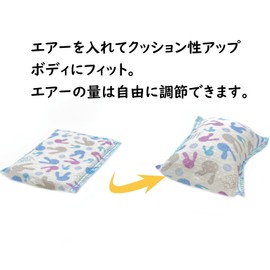 Akasuri Towel Exfoliating Body Sponge, Inflatable, Easy to Grip, Air Cushion, Soft, Soft Type, Rabbit Blue, Made in Korea