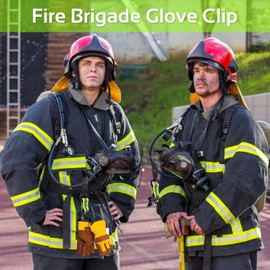 NICKLIN Glove Holder, Fire Brigade Gloves, Double Clip, Fire Brigade Accessories, Glove Clip, Non-Slip with Reflective Strips, Glove Holder Clip for Hanging Gloves, Protective Helmets, Masks