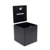 Source One BLACK Cube Donation Box with Cam Lock Suggestion