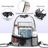 CINDALOG 2 Pack Clear Drawstring Bags, Waterproof Drawstring Backpack PVC
