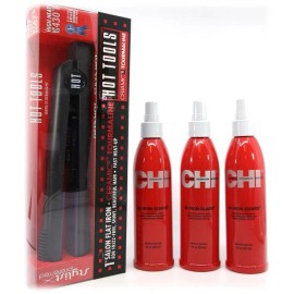 CHI Hot Tools Professional 1' Ceramic Flat Iron HT1188 + CHI 44 Iron Guard(3 Set)