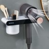 Hair Dryer Holder Blow Dryer Rack Wall Mount for Bathroom