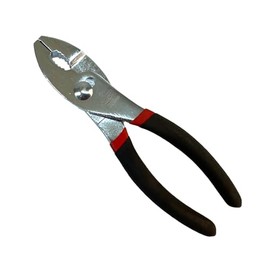 Edward Tools Slip Joint Pliers 6” - Heavy Duty Carbon Steel with Rubber Grip Handle - Fine Grip Teeth in Front and Coarse Teeth in Back - Rust Resistant Finish