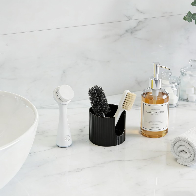 Ceramic Sponge Holder for Kitchen Sink - Dishwasher Safe Porcelain