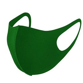 Shinpur Urethane Mask, Washable, For Summer, Color, Sports, Adults, Breathable, Unisex, 3D, Comfortable (Green, Set of 5, Size M)