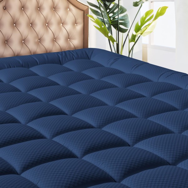 MATBEBY Full Size Mattress Pad - Cooling Breathable Mattress Topper,