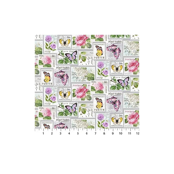 Gorgeous, Floral Fabric, Stamps, Butterflies, Dahlias, Hydrangeas, Lilacs, Scented Garden,