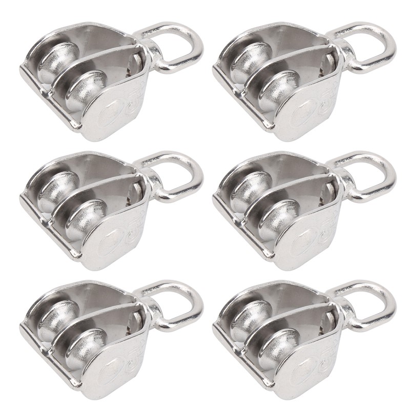 10PCS M15 Pulley Block Stainless Steel Heavy Duty Traction Wheel