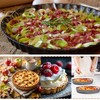 Quiche Pan 22cm/8 inch Flan Tins with Loose Base,Fluted Tart