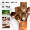 Hefild Wooden Spoons for Cooking, 8-Piece Acacia Wood Cooking Utensil