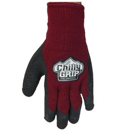 Red Steer Chilly Grip A311BG Women's Heavyweight Thermal-Lined Foam Latex Gloves, Maroon/Black [PRICE is per PAIR] (Medium)