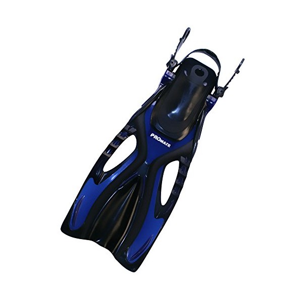 Promate Pace Snorkeling Diving Fins Flippers for Adult, Blue, S/M