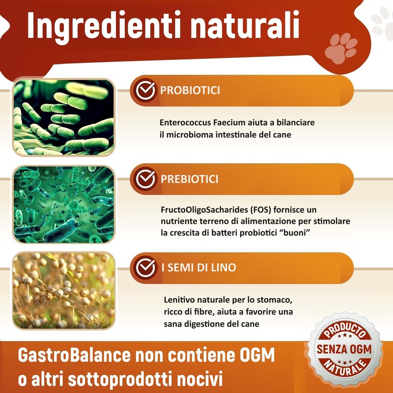 GastroBalance cani probiotici - 60 bocconcini masticabili naturali prebiotici e