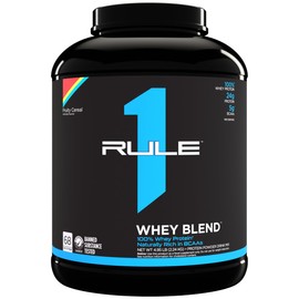 Rule 1 Proteins Rule One Proteins, R1 Whey Blend- Fruity Cereal, 24g Fast-Acting Whey Protein Concentrates, Isolates, and Hydrolysates Per Serving, with Naturally Occurring EAAs and BCAAs, 5lbs