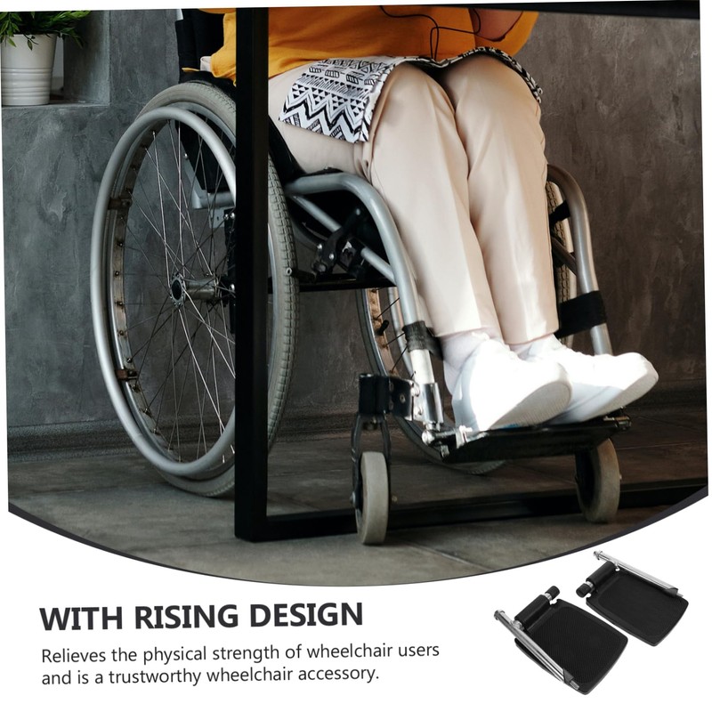 Outanaya Replaceable Wheelchair Footrests Leg Rest Parts Durable Thickened Design