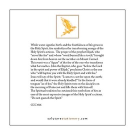 Confirmation Set of 5 Dove Of Fire Greeting Cards