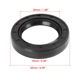 X AUTOHAUX Rubber Cover Double Lip Car TC Shaft Seal 35 mm x 52 mm x 10 mm