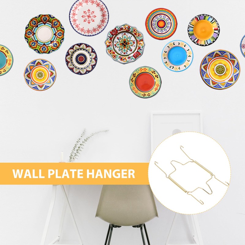 Healeved Invisible Plate Hanger Wall Plate Hanger: 4pcs Stainless Steel