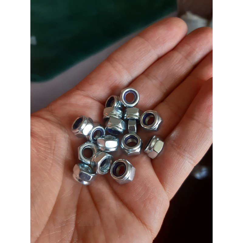 M6 Nyloc Hex Nut Locking Metal Steel Sheet Zinc Plated