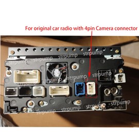 Retain OEM Factory Car Rear View Backup Reverse Camera Video Adapter Connector RCA Cable for Toyota Land Cruiser Old RAV4 RX330 Original 86 Screen Mazda 4Pin