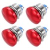 sourcing map 4PCS 3A 250V AC 22mm 7/8" Momentary Mushroom