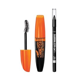 Rimmel ScandalEyes Curve Alert Mascara with ScandalEyes Waterproof Kohl Kajal Liner, 1 Set, Combo
