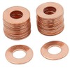 20pcs M8 Flat Washer Copper Sealing Ring, 8mm ID 18mm