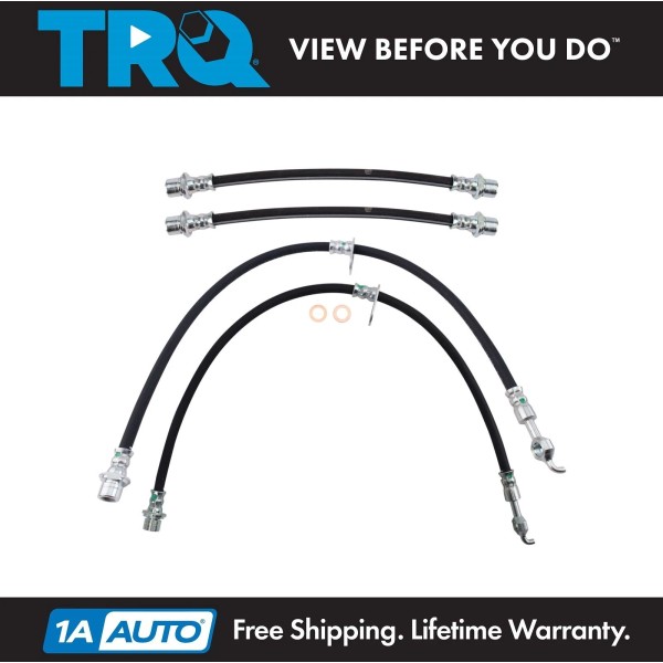 TRQ Brake Hose Set Fits 2003-2008 Pontiac Vibe Toyota Matrix