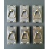 6 Mission Stickley Antique Style Brass Vertical Ring Handles pulls