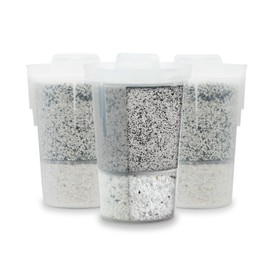 Santevia MINA Alkaline Fluoride Water Filter Value Pack | 3-Pack At Home Water Pitcher Filter Adds Minerals and Makes Alkaline Water | Fluoride, Chlorine & Lead Filteration | American Filtration Media