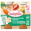 Babybio Vegetable Bolognese Pasta Lentils Tomato 8 Months and + Organic 2 x 200 g Jars