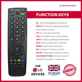 REPLACEMENT For LG TV Remote Control - FLATRON M1962D FLATRON M197WD