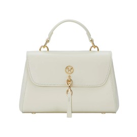 VICTORIA HYDE Women's Small Satchel Handbag Crossbody Purse Top Handle Bag (White)