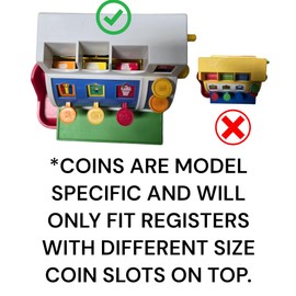 Generic Replacement Coins for Fisher Price Cash Registers (Model #926 & 2044)