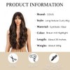 CGVG Brown Wig with Highlight Long Wavy Wig with Fringe
