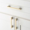 Amerdeco 10 Pack Brushed Brass Cabinet Pulls 5 Inch(128MM) Hole