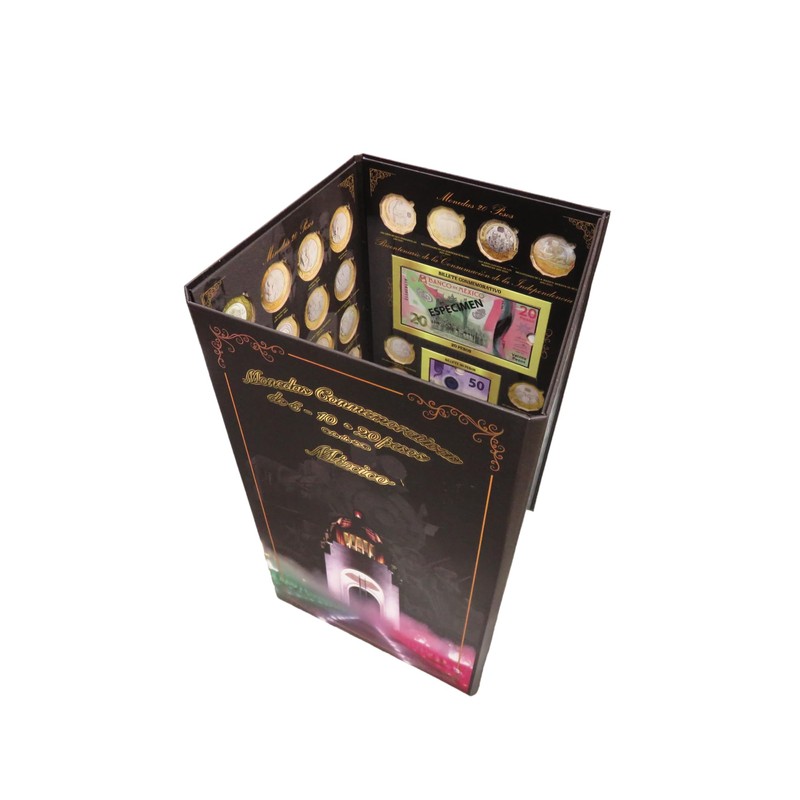 ALBUM PARA MONEDAS DE 5 10 Y 20 PESOS BILLETES
