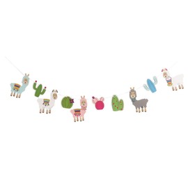 Party Banners Cactus Alpaca Hanging Bunting Mexican Fiesta Baby Shower Hanging Decor Birthday Tropical Beach Party Decorations