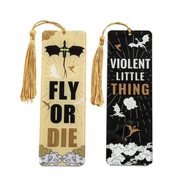 Fourth Wing Bookmarks - Dragon Bookmark for Women Men - Cool Dragon Acrylic Book Mark Page Markers for Students Teachers Boys Girls - Collection Birthday Christmas Gifts for Book Lovers (Style F+G)