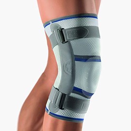Bort Orthopedics 114460 Knee Bandage with Articulated Joint, Knee Brace, Patella Instability, Made in Germany (Silver, XLarge Right)