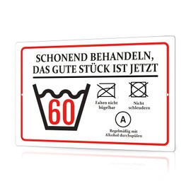 Putuo Decor Lustiges Metall Blechschild 60 Jahre - Witzige Geburtstag Deko, Geschenk für Männer und Frauen, Party Wanddeko, 30x20cm