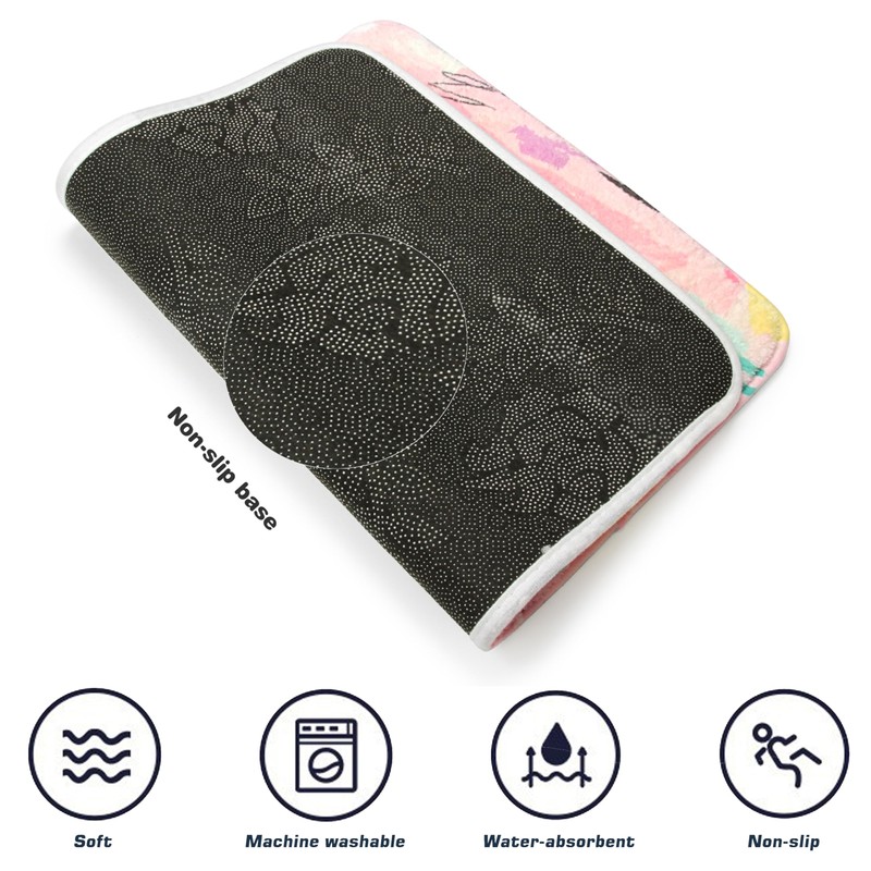 Spesh Bath Mat for Bathroom, 40x60 cm Microfiber Bath Rug