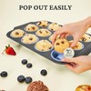 BRONYPRO Silicone Muffin Pans for Baking with Metal Frame, Egg