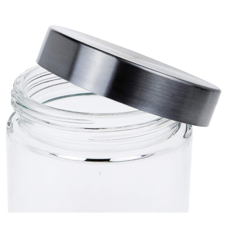 Lawei 6 Pack 27 Oz Clear Glass Jars with Stainless